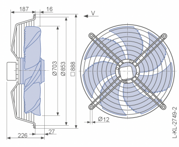 Ventilator axial de aspiratie Ziehl FN 071-SDK.6F.V7P1